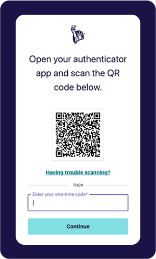 Phone displaying authenticator code